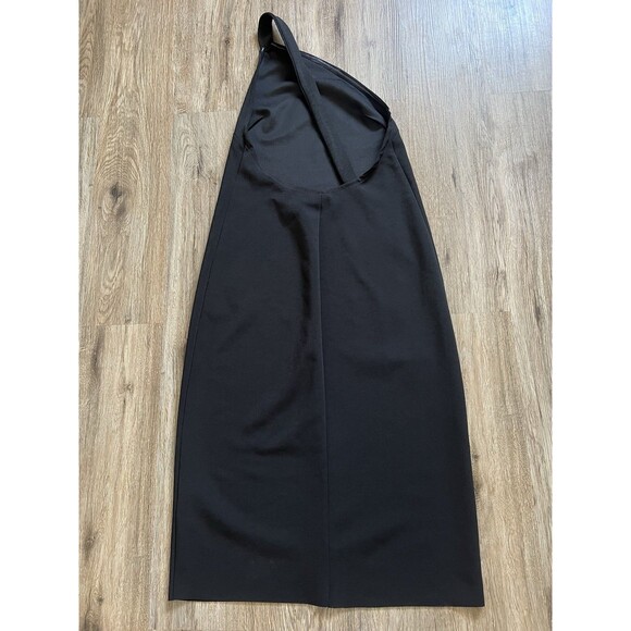 Zara midi black dress one-shoulder with a strap and a low back Size Medium - Picture 2 of 7